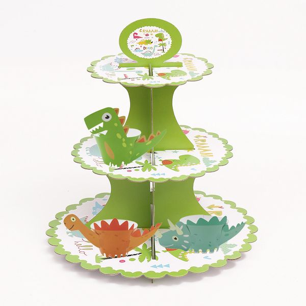 

динозавр cupcake stand кекс упаковщики дети birthday party supplies конфеты десерт стол украшения конфеты держатель бумаги