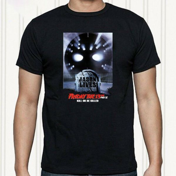 

friday the 13th movie jason lives men's black tee t shirt size s to 3xl t-shirt latest new style