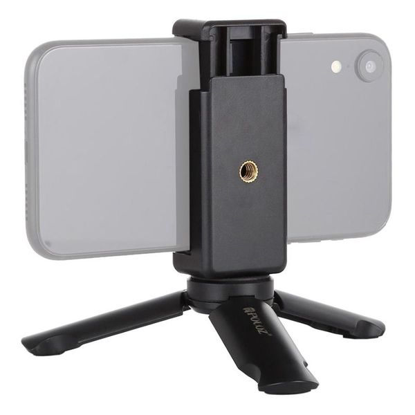 

puluz mini portable folding plastic stand tripod tripode&universal phone clamp bracket smartphones holder clip for ,huawei
