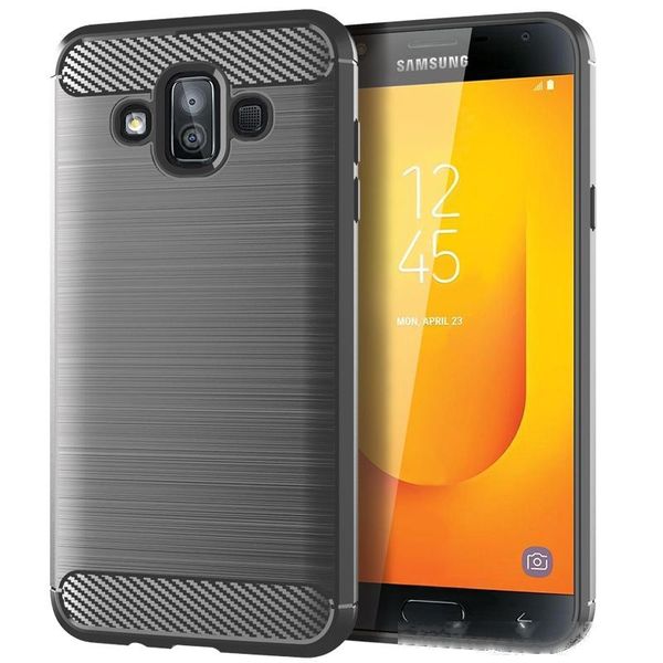 

carbon fiber texture design cover anti-scratch shock absorption case for samsung j7 duo protective cover case
