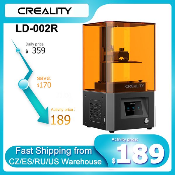 

printers creality 3d ld-002r uv resin printer lcd pocuring with 3.5''touchscreen 2k resolution ball linear rails air filtration