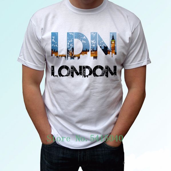 

2020 men t-shirt o-neck fashion t shirt london ldn-white t shirt great britain flag t-shirts graphics tee shirts