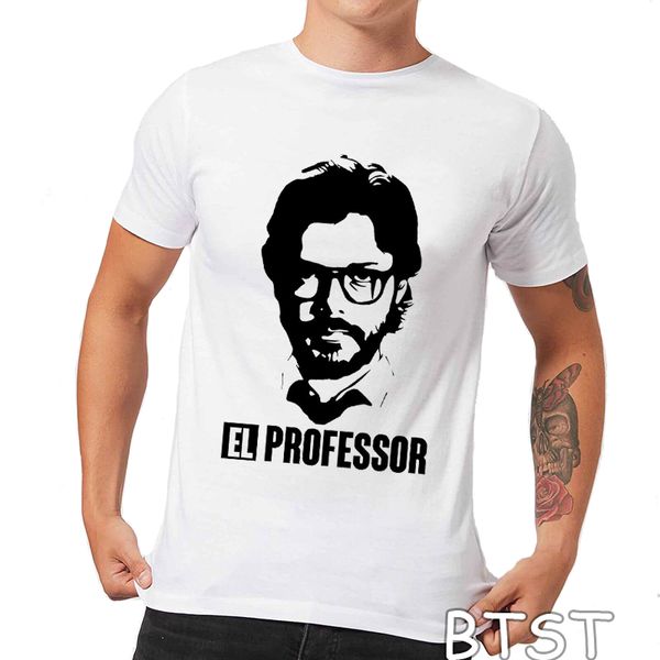 

men clothes 2019 harajuku la casa de papel el professor streetwear funny t shirts cotton breathable anime shirt man's t-shirt