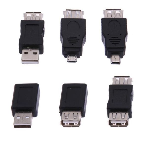 

10set/lot new 12 in 1 usb 2.0 otg adapter kit conbination male to female micro usb mini usb 5pin converter plug jack