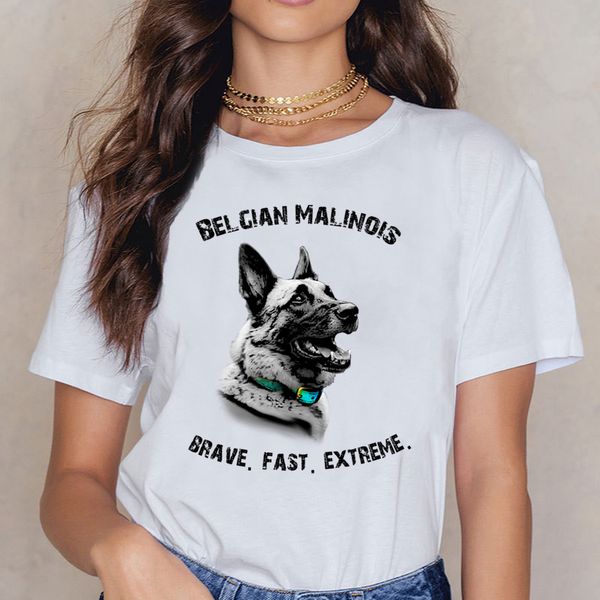 

t shirt women malinois brave fast extreme womens organic harajuku custom female shirt