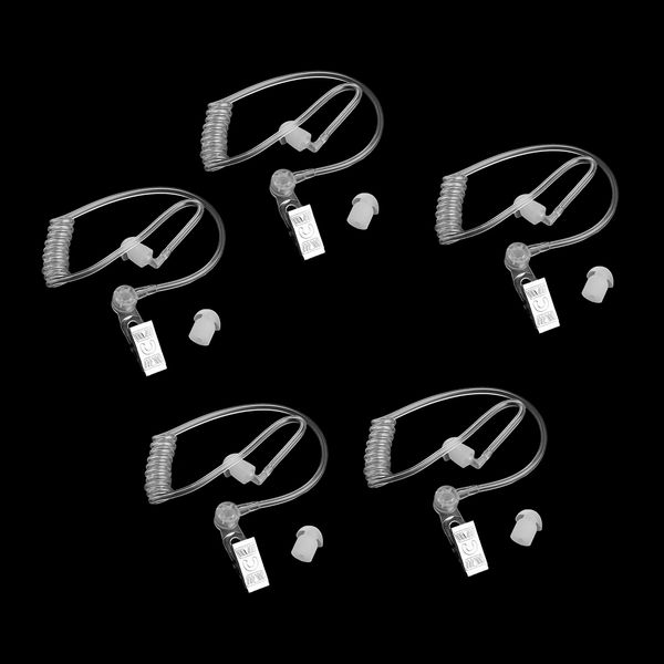 

5packs replacement acoustic audio tube for two way radio earpiece headset