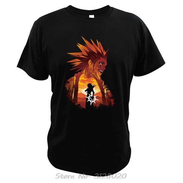 

kingdom hearts t shirt axel role play video game men cotton summer casual cotton o-neck t shirt tees