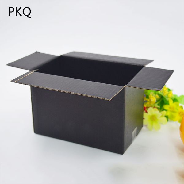 

10pcs/lot black/pink paper box blank corrugated paper courier boxes cardboard packaging present box large boutique storage boxes