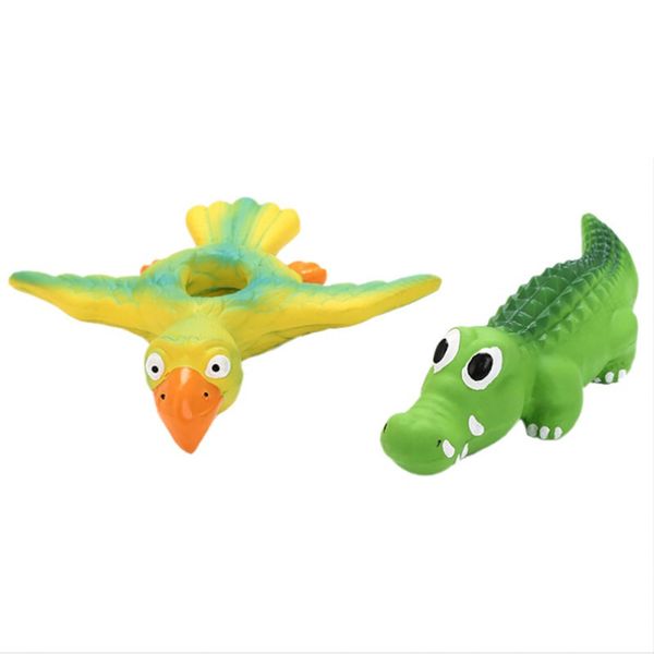 

cat toys bird crocodile latex chew dog toy squeaky sound play