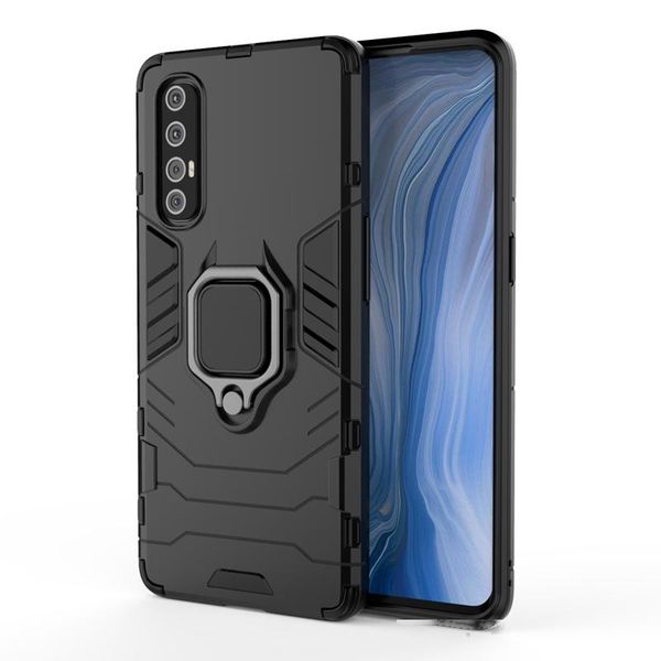 

2 in 1 hybrid armor car stand holder phone case for oppo reno 3 pro case magnetic ring holder stand cover