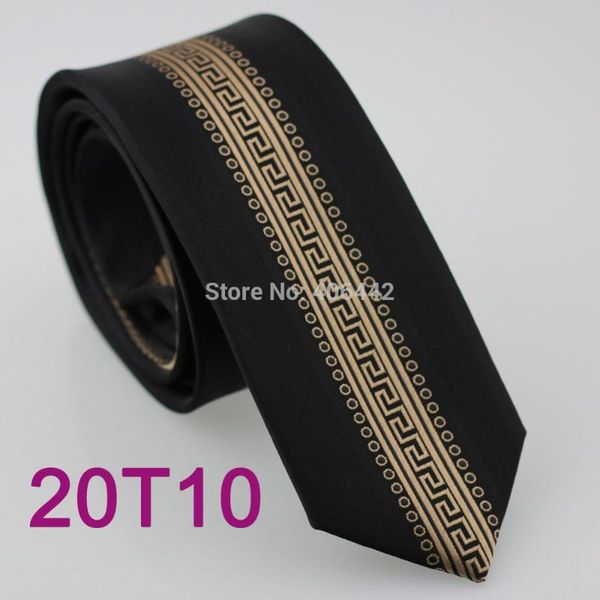 

yibei coachella jacquard woven microfiber black ties brown polka dots vertical striped corbata slim narrow skinny cravat bow men, Blue;purple