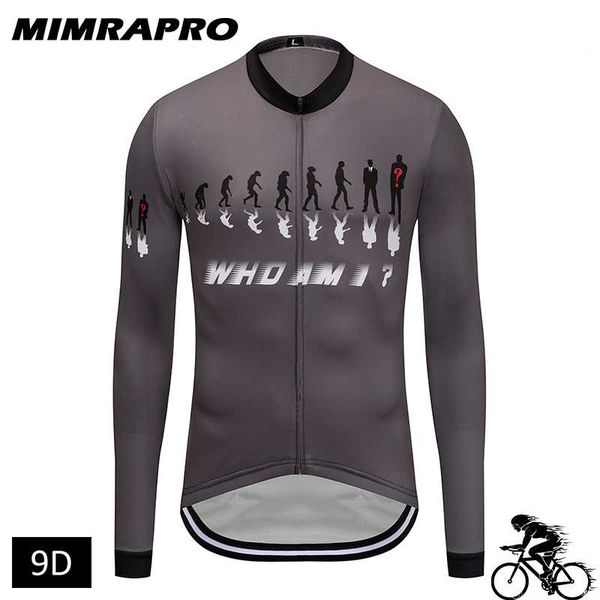 

racing jackets mimrapro 2021 breathable pro long sleeve cycling jersey mtb clothes short bicycle clothing ropa bike wear m031, Black;red