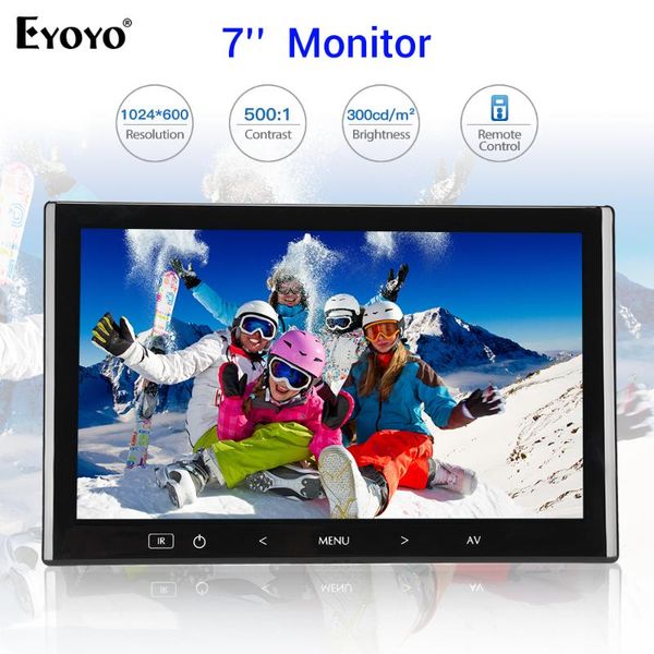 

eyoyo em07k 7" tft portable computer tv mini monitor pc 1024x600 lcd display screen with hdmi av vga for security camera dvd dvr