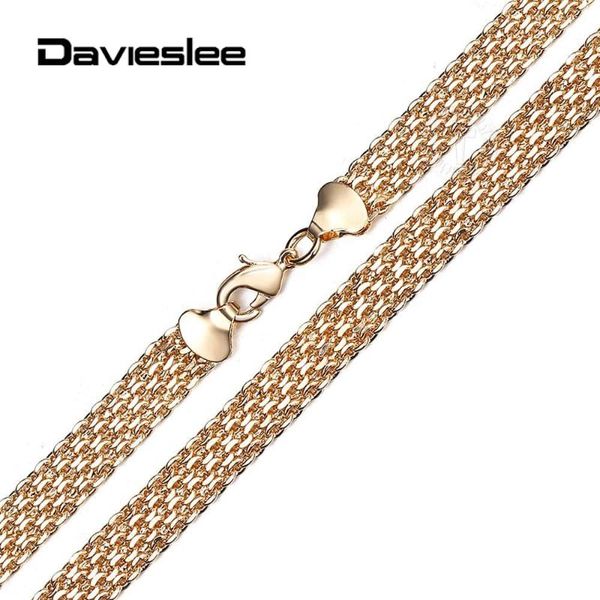 

chains 2021 585 rose gold necklaces for men women 10mm big double weaving rolo cable curb link chain 50cm 60cm jewelry gifts dcn19, Silver