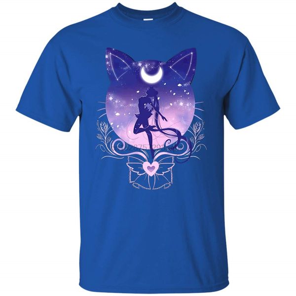 

cute moon cat and sailor anime t-shirt