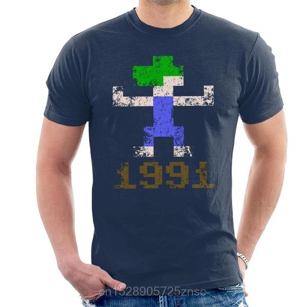 

печатный camiseta lemmings 1991 мужская футболка masculina женщины camiseta