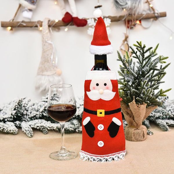 

christmas decorations design cute decoration old man doll wine bottle cover accessories home