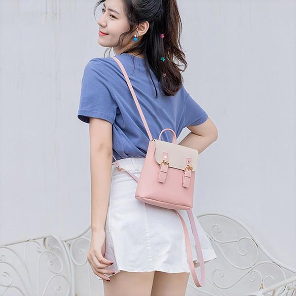 

2019 bags for womans color collision small backpack style student daily bag new