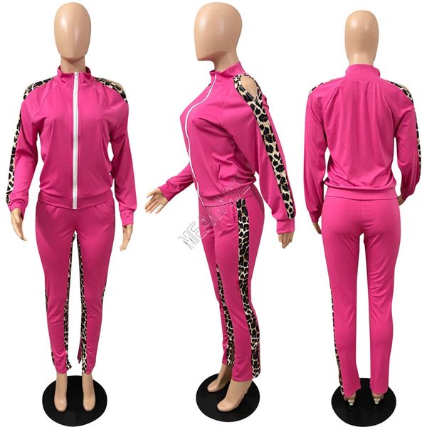 

женщины из двух частей одежды set лоскутная tracksuit zipper куртки пальто рубашка гетры брюки outfit sweatsuit комбинезон плюс размер new d, Gray