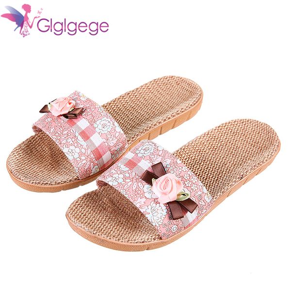 

glglgeg candy color warm home slippers women bedroom winter slippers cartoon bowtie indoor cotton floor home flax shoes, Black