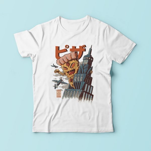 

япония аниме пиццы конг смешно тенниска homme jollypeach бренд новый белый случайные короткий рукав рубашки мужчин