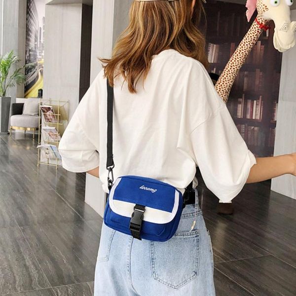 

женщины холщовый мешок моды мини сотовый телефон сумка с застежкой-молнией korean crossbody женский дамы плеча болса feminina #yy