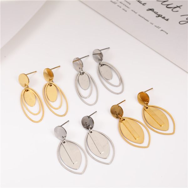 

oufei stainless steel earrings for women drop earrings 2020 fashion jewelry summer accessories bohemian ing, Silver