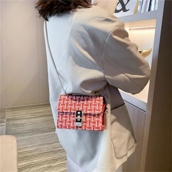 

bolso mujer bag women small square bag wild casual messenger handbag shoulder fashion leather crossbody bags 35
