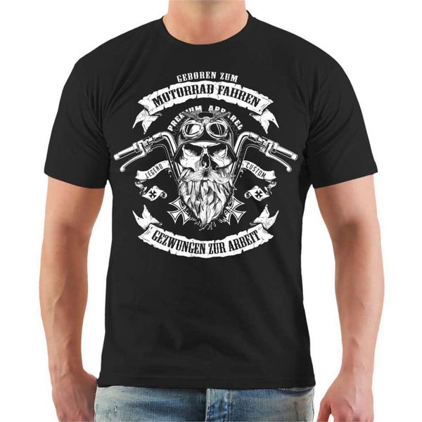 

t-shirt езда принуждает работать байкер велосипеды пользовательского измельчителя слоган подарка дня рождения tee shirt