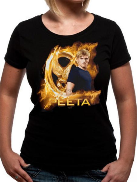 

hunger games gold fire peeta official womens t-shirt (xl