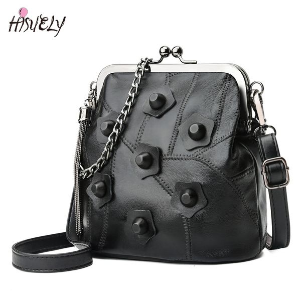 

hisuely 2020 new fashion flower pu leather vintage handbag brief women&#39s fashion casual shoulder messenger bag mini clip bag