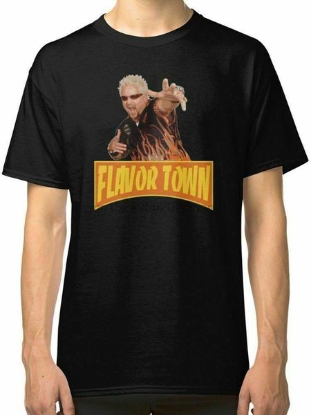 

new flavor город сша - guy fieri black men black t-shirt s-5xl мужчина женщина