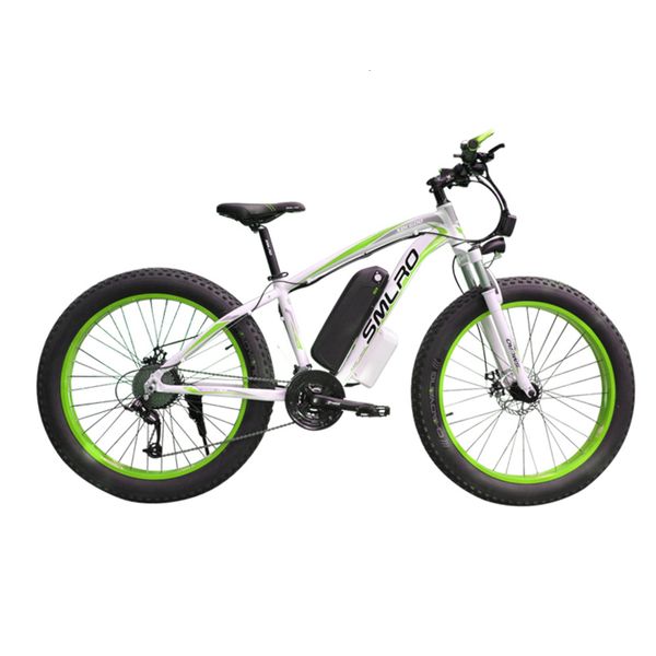 

e-bike 500w 10ah high speed e-mountain bike 35km / h ebike snow speed transmission, Silver;blue