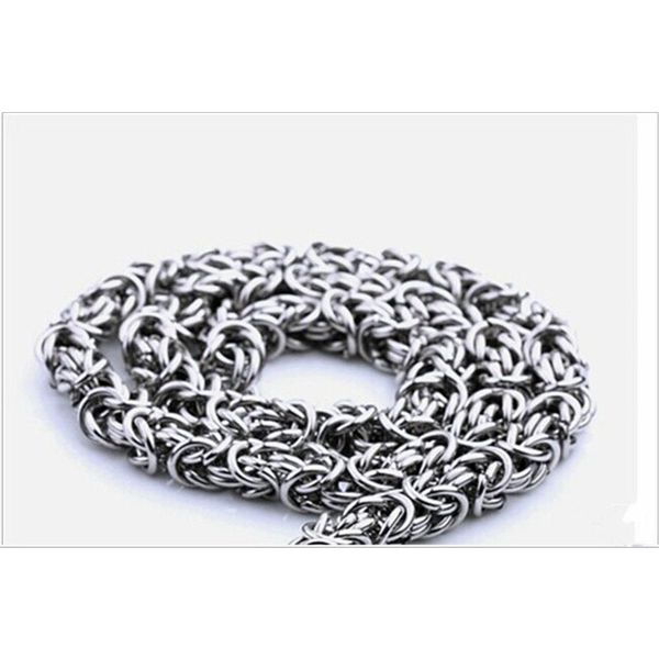 

chain necklace large mens stainless steel fashion long necklace steel tone hip hop punk jewelry on the neck wholesale, Silver