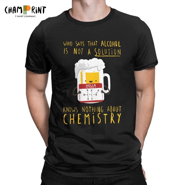 

vintage alcohol is a solution t-shirts men o neck 100% cotton t shirt drink drinker short sleeve tee shirt gift idea