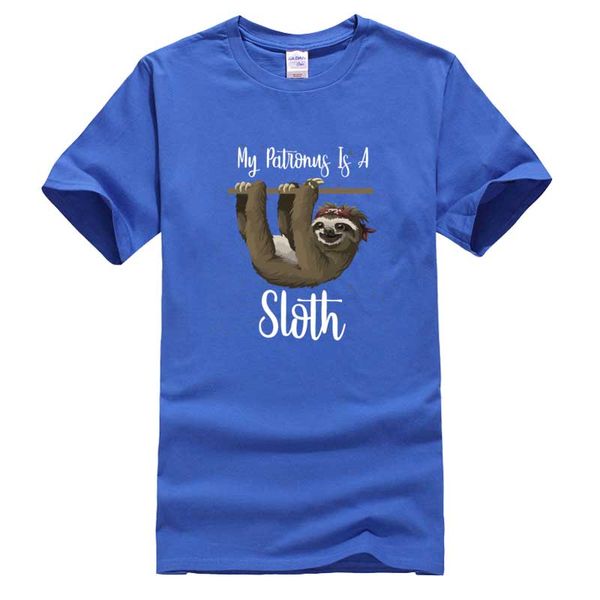 

my patronus is a sloth 2020 cute sloth wizard love t-shirt 100% cotton knitted men tshirt clothes t shirt girl boy slim fit