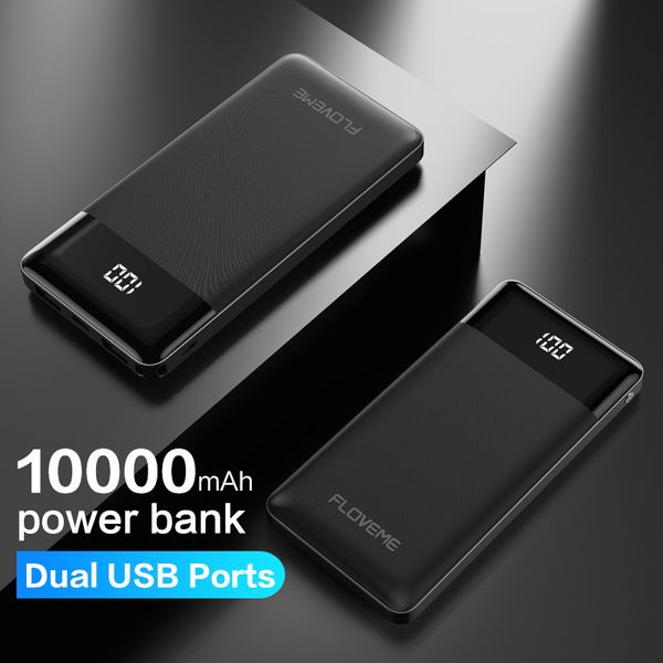 10000mAh Power Banks Slim USB 10000 mAh Powerbank Caricabatteria esterno portatile per iPhone Xiaomi Mi 9 PoverBank