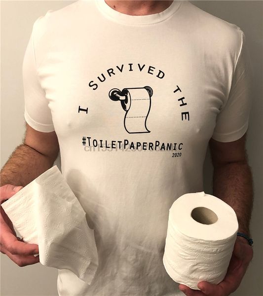 

funny t shirt poking fun at the toilet paper panic buying due to short papers tee