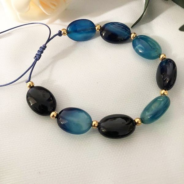 

2020 moloye self created bracelet natural stone multi color series bracelet female personality hundred, Black
