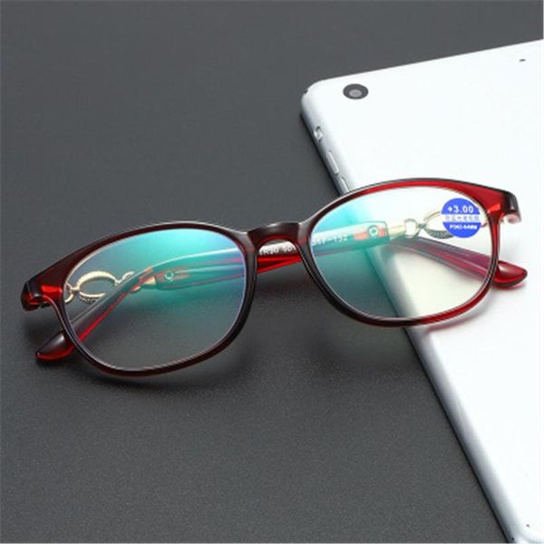 

1pc new fashion men blue light blocking business reading glasses women metal frame hyperopia presbyopia prescription glasses, White;black