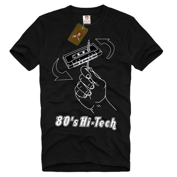 

classic cassette tape 80s hi-tech dj men t-shirt club mixtape music tee cool casual pride t shirt men fashion tshirt