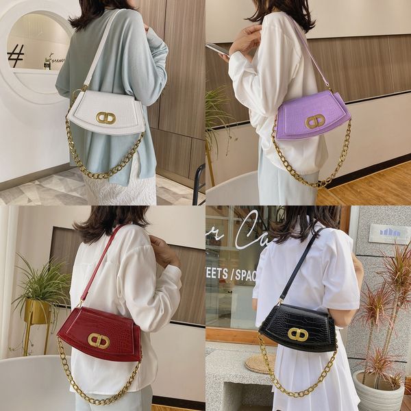 

underarm 2020 new personalized fashion chain women's bag korean shoulder bag shoulder bagstyle all-match crocodile pattern pu leather n