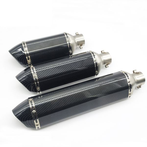 

carbon fiber 51mm motorcycle exhaust modify motocross muffler for fz6 cbr250 cb600 mt07 atv dirt pit bike