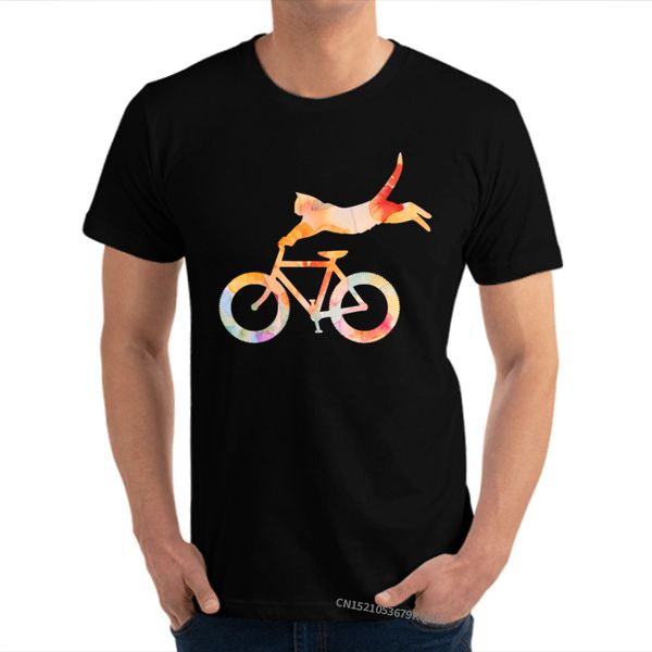 

лето tshirts cat велосипед велоспорт велосипед rider lovers day 2020 мода чистый хлопок футболки негабаритные мужская футболка печать