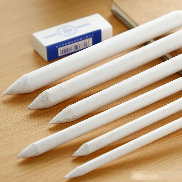 

6pcs/set blending smudge stump stick tortillon sketch art white drawing pen tool paper art supplies, Black;red