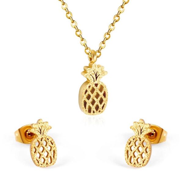 

luxukisskids ананас симпатичные нержавеющей стали african наборы украшений люкс dubai gold color sets свадебные украшения для женщин девочек, Silver