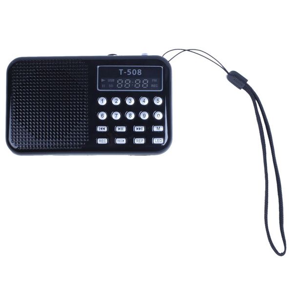 

mini portable led digital fm radio speaker usb micro sd tf card mp3 music player