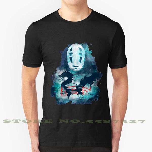 

god of the swift amber river cool design trendy t-shirt tee spirits miyazaki chihiro haku no face dragon spirited away japan