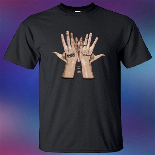 

new armin van buuren intense album cover men's black t-shirt size s-3xl brand fashion tee shirt