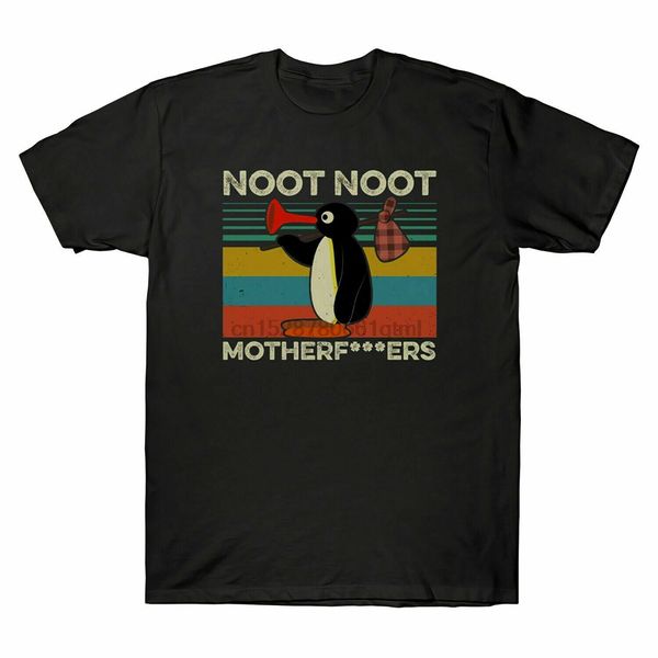 

penguin noot noot motherfvkers vintage funny t-shirt m-3xl mens retro black cot birthday gift tee shirt